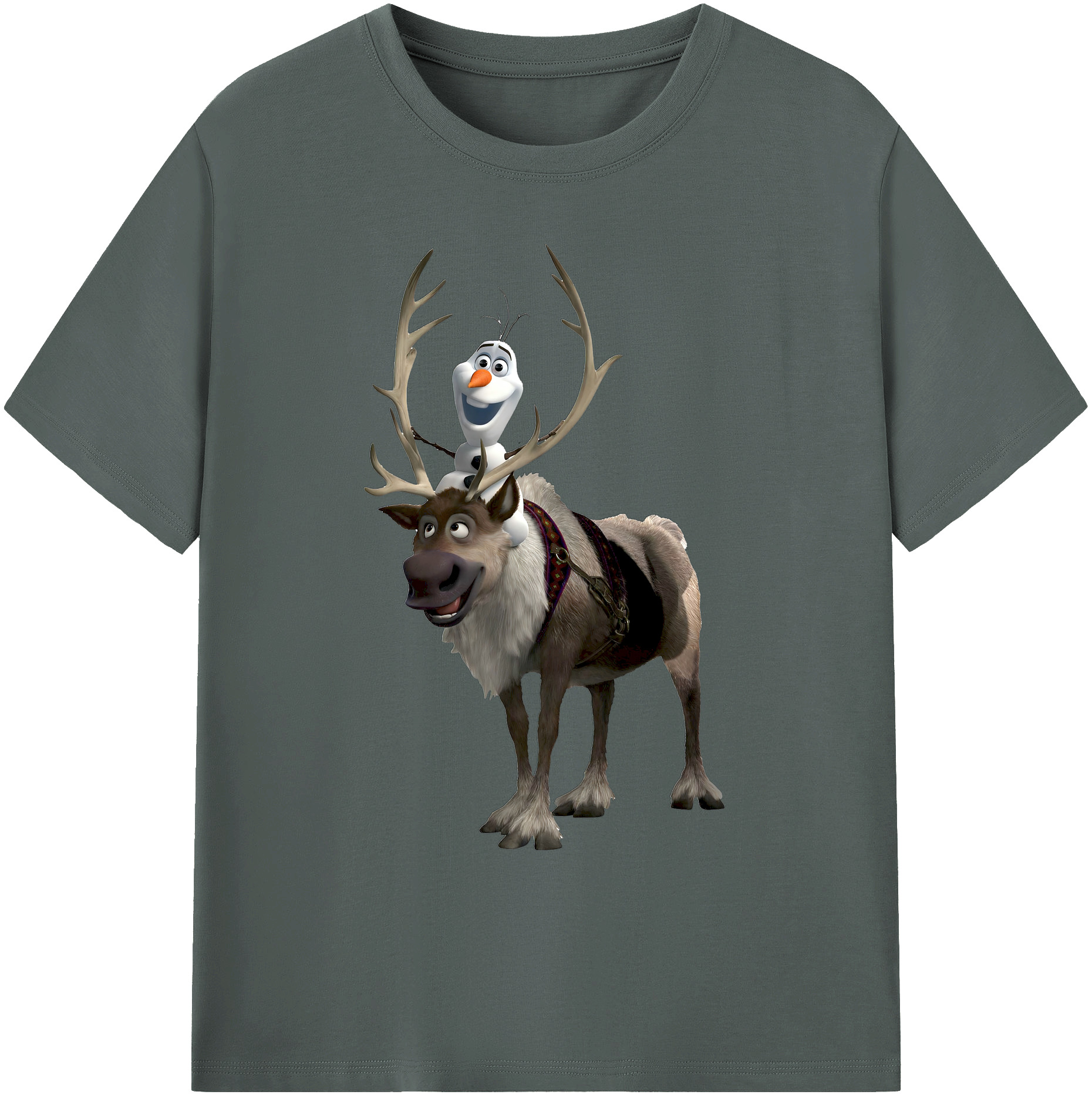 （画像用） アナと雪の女王 アンナ エルサ Frozen Anna Elsa 綿100％ メンズ半袖Tシャツ｜肌触りやわらか＆通気性